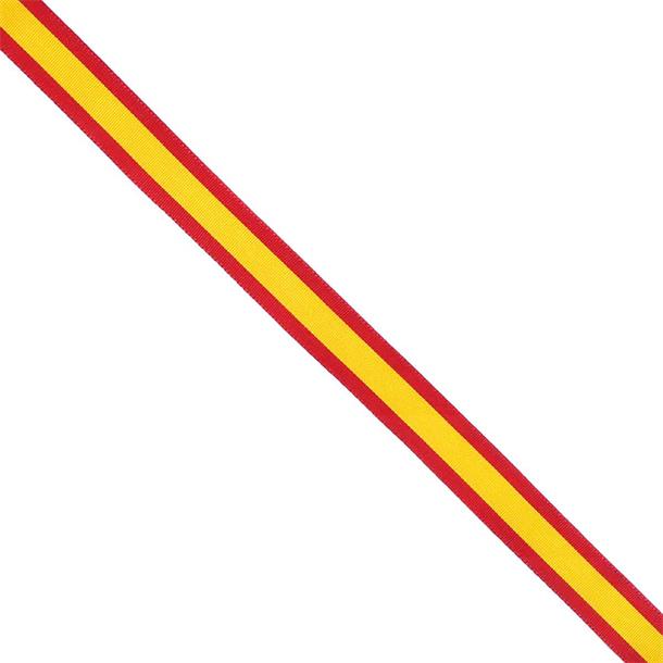 Cinta estampada con los colores de la bandera de España 1,5cm x 2m