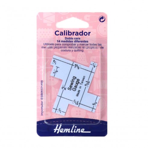 Calibrador para quilting y costura con 14 medidas