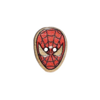Botón madera de Spider-Man