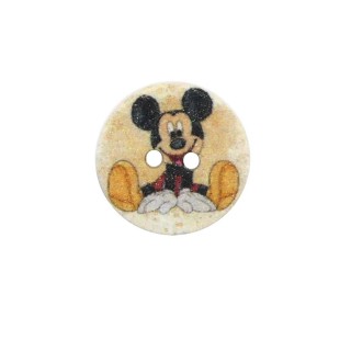 Botón madera Mickey Mouse 15mm