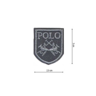 Parche termoadhesivo escudo polo 25x30mm. Varios colores