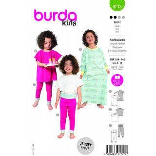 Patrón para pijama y camisón niña 4-11 años 9218