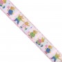 Cubrecosturas infantil estampado ratones rosa 33mm