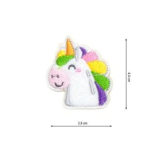 Parche termo cabeza unicornio 38x44mm