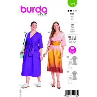 Patrón para vestido mujer con atado a la cintura 5724