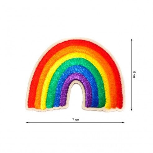 Parche termo arco iris 7x5cm